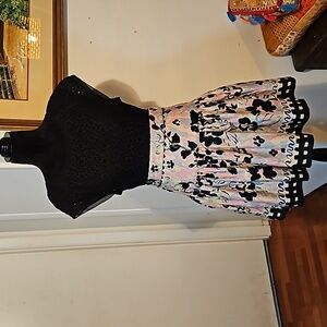 Anna Sui X anthropologie floral print skirt